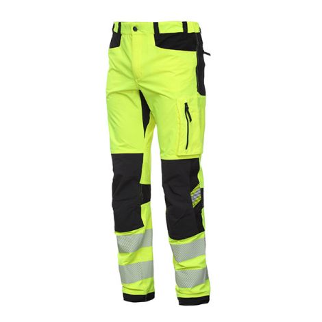 Spodnie robocze odblaskowe TENSION BoSafety FB-TENSION-042 Hi-Vis Żółty/Czarny - 2